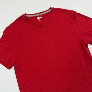 Old Navy Mens Soft-Washed Crewneck T-Shirt Saucy Red Heather Large
